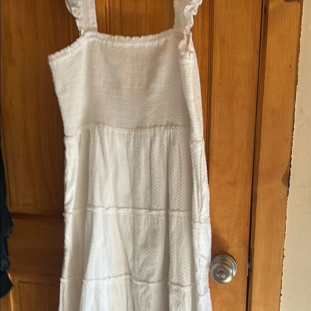 New J. Crew White Summer Dress XL midi